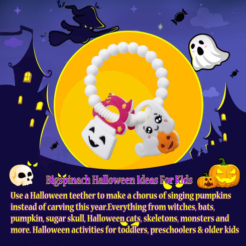 Ghost Teether and Cute Ghouls Ring Teether Halloween Activities for Toddlers, Preschoolers & Older Kids...