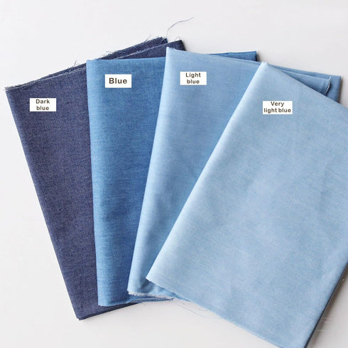 50 × 35cm Pre-Cut Lightweight Thin Denim Cotton Fabric, Doll Clothes Fabric, for Doll Jeans Dresses Jackets, Sewing Supplies, in 4 Colors, Pre-Cut...