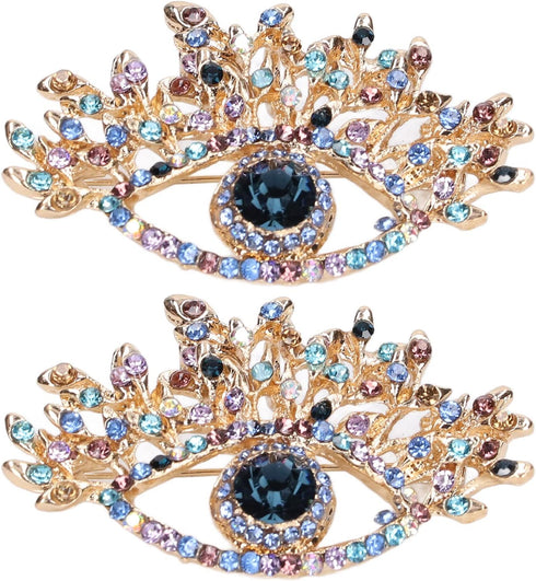 Pssopp 2Pcs Brooches for Women, Premium Alloy Blue Evil Eye Brooch for Wedding Party Christmas Decoration Gifts...