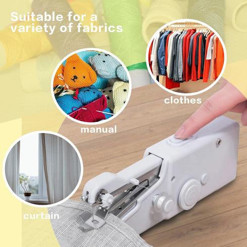 Handheld Sewing Machine, Mini Sewing Machine, Cordless Portable Quick Electric Sewing Machine with Sewing Accessories for Beginners, Suitable for ...