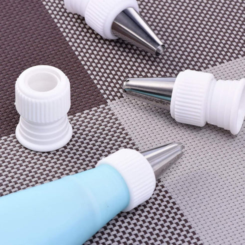 Shappy 30 Pieces Coupler Piping Bag Plastic Standard Couplers Cake Decorating Pipe Tip for Frosting Icing Nozzles (1.2 x 1 Inch)...