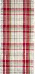 DII Orchard Plaid Collection Linen Tabletop Essentials, Table Runner, 14x108, Taupe/Red...