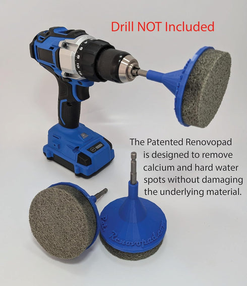 Pool Tile Cleaning Tool - Drill Attachment Cleaning Pad Removes Calcium and Hard Water Spots from Waterline Pools Tile (1 Pad)...