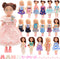 Miunana 21 PCS 5.3 Inch Girl Doll Clothes Dress Outfits and Shoes for Girl Doll Clothing with 4 Pairs of Shoes for 4-6 Inch Girl Dolls Clothes and...