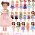 Miunana 21 PCS 5.3 Inch Girl Doll Clothes Dress Outfits and Shoes for Girl Doll Clothing with 4 Pairs of Shoes for 4-6 Inch Girl Dolls Clothes and...