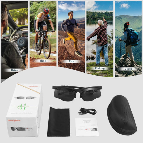 Smart Sport Sunglasses with Unbeatable UV Protection and Wireless Bluetooth 5.0 Perfect Wearable Technology for Outdoor Adventures, Gaming, Hands-...