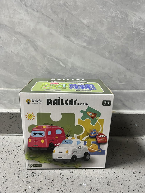 12PCS Puzzle Track Car Paly Set (Universe) with Multiple Assembly Options, Children's Educational Puzzle Track Car Play Set, RailCar Building Toys...