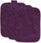 DII Heat Resistant Quilted Cotton Pot Holder Set, Designed with Space to Personalize Allowing a Customized Design, 7x9, Eggplant, 3 Count...