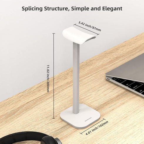 Headphone Stand, Desktop Headset Holder Heavy Base Desk Earphone Stand Aluminum Gaming Headset Hanger Rack Compatible with AirPods Max, AirPods Pr...