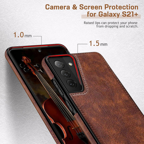 LOHASIC for Galaxy S21 Plus Case 5G, Premium Leather Luxury Business PU Non-Slip Grip Shockproof Bumper Full Body Protective Cover Men Phone Cases...