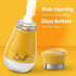 Salt and Pepper Shakers Set, Stainless Steel with Glass Bottle for Table, RV, Camp, BBQ, Set of 2, Yellow...