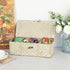 Hipiwe Seagrass Storage Basket Bin 3 Sections Hand-Woven Wicker Basket with Lid Bathroom Basket Toilet Tank Basket Holder for Organize Snack Tissu...