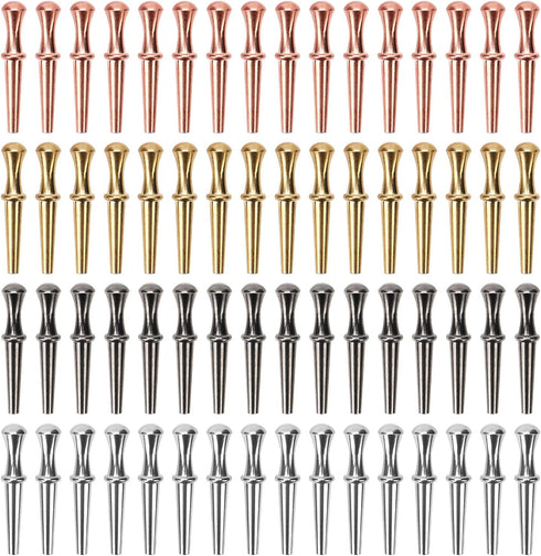 64pcs Cribbage Board Pegs, Cribbage Board Pins Metal Cribbage Pegs Gesture Cribbage Pegs Set Fit 1/8 Hole Cribbage Traditional Board Game for Frie...