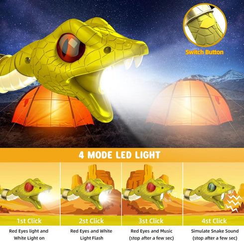 COSOOS Rechargeable Flashlight for Kids, Hiss & Music Mode, Kids Flashlight Toys, Outdoor Camping Gear Accessories, Christmas Gift Stocking Stuffe...