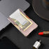 Minimalist Wallet Small Card Holder Slim Front Pocket Wallet RFID Blocking Money Clip Women Men (z Brushed Rose Gold)...