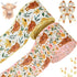 2 Rolls 20 Yards Boho Floral Highland Cow Wired Edge Ribbon Animal Flowers Printed Fabric Ribbon for Gift Wrapping Wreaths Making Craft Supplies, ...