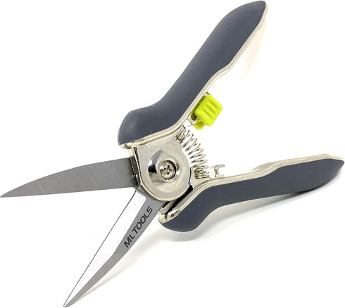Straight Blade Bypass Pruning Shears Compact Heavy Duty & Ultra Sharp for Gardening – 6.7 Inch Stainless-Steel Garden Shears – Ergonomic Trimming ...