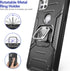 for Moto One 5G Ace Case with Screen Protector,Shock Absorption Heavy Duty Sturdy Drop Test Slim Case with Car Mount Kickstand Lightweight Protect...