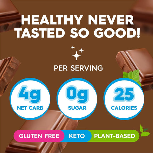 Simply Delish Natural Instant Chocolate Pudding - Sugar Free, Non GMO, Gluten Free, Fat Free, Vegan, Keto Friendly - 1.7 OZ (Pack of 1)...