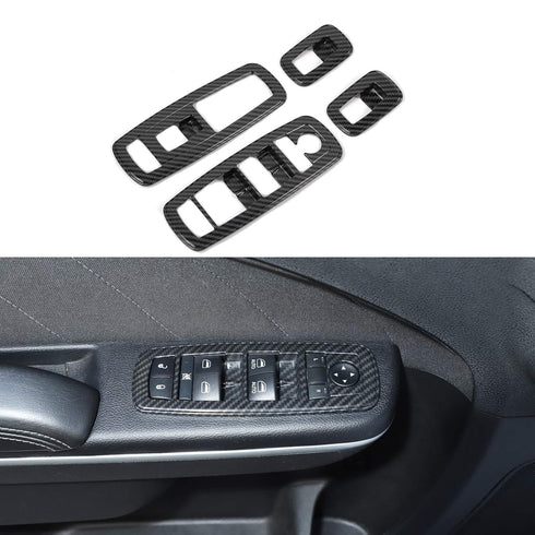 Window Lift Switch Power Window Control Regulator Button Embellishment Trim for 2011-2025 Dodge Charger Durango, for 2010-2017 RAM, Interior Acces...