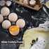 Flexzion Ceramic 6 Cups Egg Tray - Half Dozen Porcelain Egg Holder Container Keeper Storage Organizer Decorative Serving Dish Serveware for Refrig...