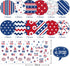 Whaline 24 Sheet 4th of July Pattern Paper with 4 Sheet Stickers Scrapbook Paper Double-Sided Collection Decorative Craft Paper Folded Flat for Pa...