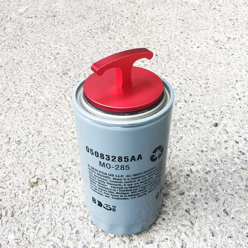 Aluminum Alloy-Oil Filter Plug Tool?05083285AA MO285 Oil Filter Plug Cap Off Tool for Dodge Ram Turbo Diesel 5.9L 6.7L Cummins -Red...