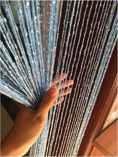 1x2 M Door String Curtain Rare Flat Thread Fringe Panel Room Divider Cute Strip Tassel for Wedding Coffee House Restaurant Parts...