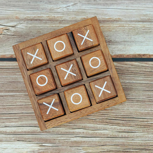 BSIRI Wooden XO Blocks (L) Tic Tac Toe Board Games - Ideal for Kids Games, Family Games and Game Night for Adults, Farmhouse Decor for Coffee Tabl...