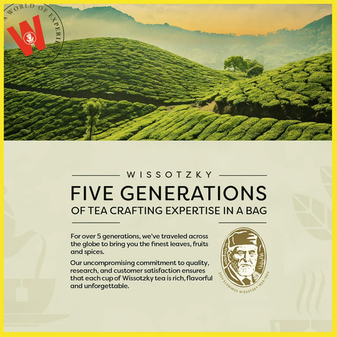 Wissotzky Chamomile Tea with Nana Mint, Herbal Tea, 20 Tea Bags | Caffeine Free | Soothing Blend | Sleep Support...