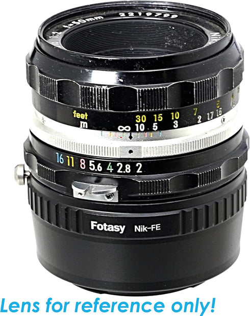 Fotasy Manual F Mount Lens to E-Mount Adapter, NK E Mount Adapter, Compatible with Nikon F Lens Sony a7 a7R a7s II III IV a9 a7c Alpha 1 a6600 a65...
