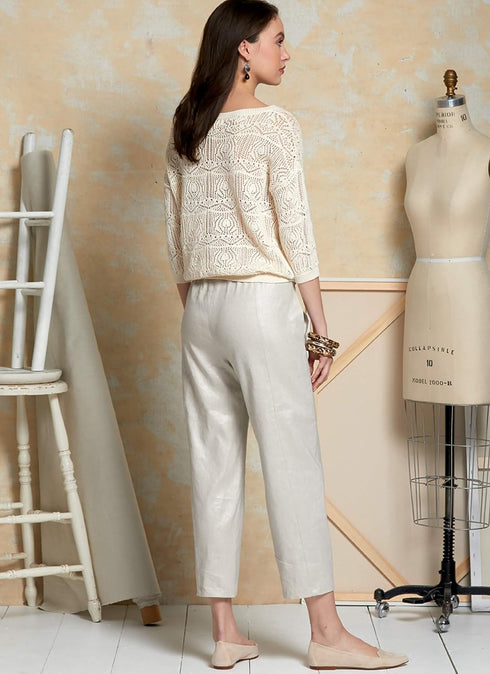 Vogue V9374ZZ Women's Loose Fitting Pants Sewing Patterns by Marcy Tilton, Sizes 16-26, White...