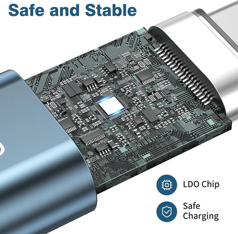 Male USB-C to Female Lightning Charger Adapter,2-in-1 100W PD Charging + Data Sync,Lightning to USB C Converter Connector for iPhone 15 Pro Max Pl...