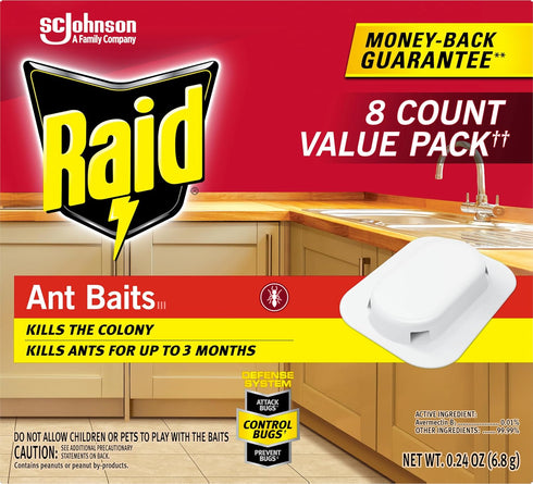 Raid Ant Killer Baits, Child Resistant Bug Killer for Indoor Home Use, 0.24 Oz, 8 Count...