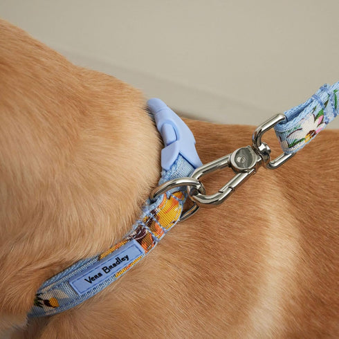 Vera Bradley Women's Recycled Lighten Up Water-repellent Pet Leash, Sunflower Sky, Medium...