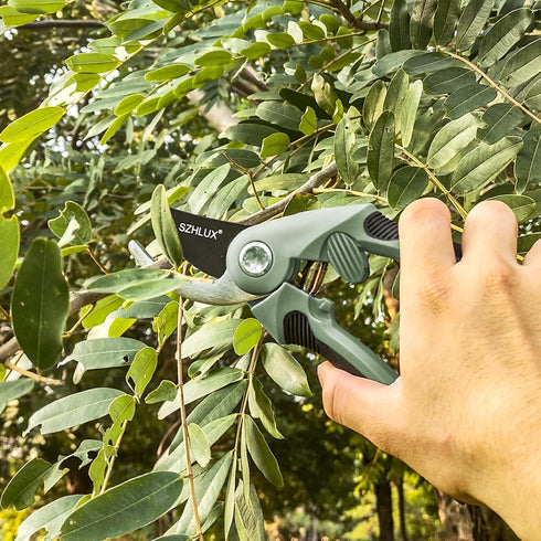 SZHLUX Pruning Shears, Sharp Precision Hand Pruner SK5 Carbon Steel Blades for Garden, Pruning Scissors, 5/8’’ Plant Clippers, Bypass Pruner...