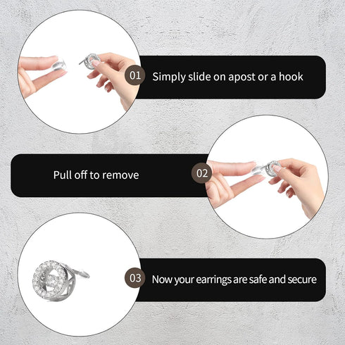 12 Styles 600 Pcs Earring Backs for Studs, Clear Plastic Earrings Hypoallergenic Metal Rubber Silicone Earring Backs Bullet Clutch Stoppers Replac...