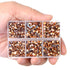 LPBeads 6400 Pieces Hotfix Rhinestones Rose Gold AB Flat Back 5 Mixed Sizes Crystal Round Glass Gems with Tweezers and Picking Rhinestones Pen...