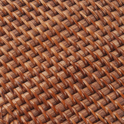 Rattan Tissue Box Cover Natural Woven Facial Napkin Holder Square (Honey Brown, 5.5x5.5x5.9 Inch)...