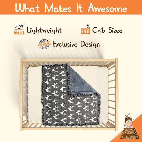 Dear Baby Gear Baby Blankets for Boys & Girls - Neutral Baby Blankets - Baby Girl Blanket & Baby Boy Blankets - Crib & Nursery Quilt - Baby Blanke...