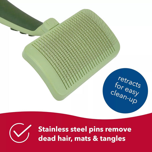 Coastal Pet Safari Dog Self-Cleaning Slicker Brush - Dog Deshedding Brush - Prevents Mats and Tangled Hair - For Dogs with Short or Long Hair - Sm...