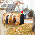Fall Dog Mailbox Covers Magnetic Standard Size 18"" X 21"",Orange Pumpkin Autumn Maple Leaf Mailbox Wraps Post Letter Box Cover for Holiday Garden...