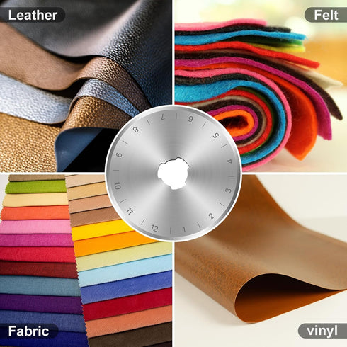 10 Packs 45mm Rotary Cutter Blades 45mm Quilting supplies Rotary Cutter Blades for fabric by SSPONT, compatible with OLFA,Fiskars,Mr.Pen,DAFA,True...