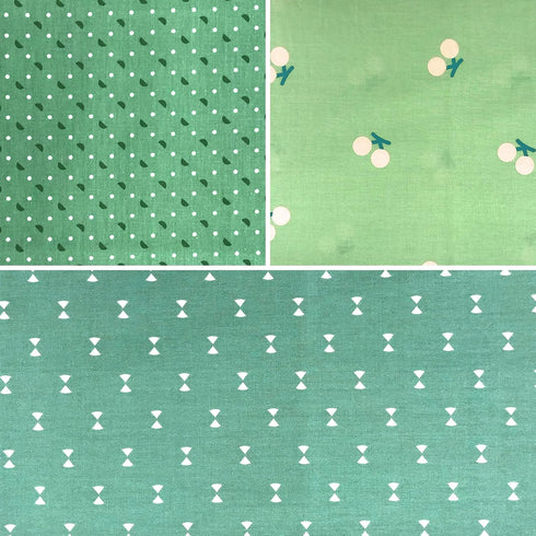 7 Pcs Fat Quarters Fabric Bundles Quilting Fabric Bundle Patchwork for Sewing Quilting and Crafting (Green)...