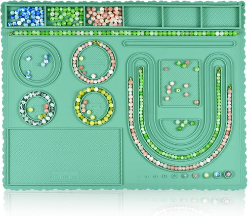 Knana Bead Boards for Jewelry Making - Bracelet Bead Board Beading Trays Jewelry Design Mat for Making Bracelets, Necklaces, DIY Design (green)...
