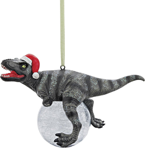 Christmas Tree Blitzer the T Rex with Santa Hat Holiday Ornament: Set of Three-Dinosaur Figures, Set of 3, 3 Count...