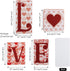 Jetec Valentine's Day Love Wooden Block Signs Freestanding Love Tabletop Decorations Wood Heart Table Decor for Valentines Wedding Home Party Shel...