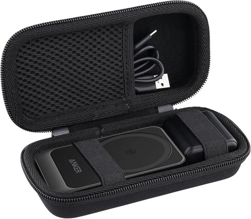 co2CREA Hard Case Compatible with Anker MagGo 3-in-1 Charging Station Qi2 Certified 15W MagSafe-Compatible Wireless Charger Stand, Black Case...