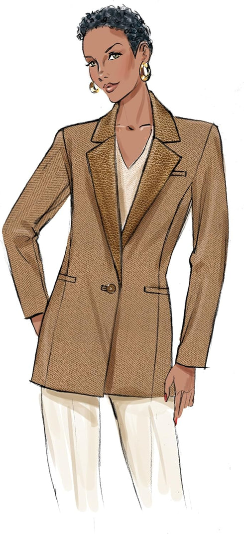 Butterick Misses' Lined Jackets Sewing Pattern Kit, Design Code B6960, 18-20-22-24-26, Multicolor...