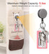 2 Pack Heavy Duty Retractable Badge Holder Reel, Will Well Metal ID Badge Holder with Belt Clip Key Ring for Name Card Keychain [All Metal Casing,...
